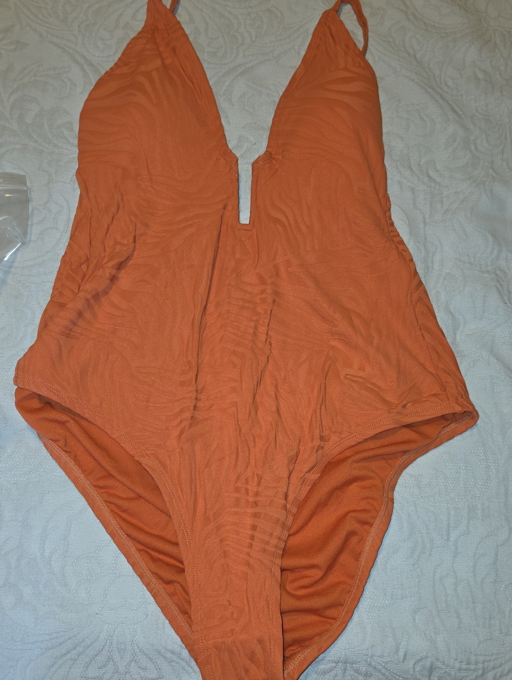Shade & Shore Rust Orange One-Piece Swimsuit